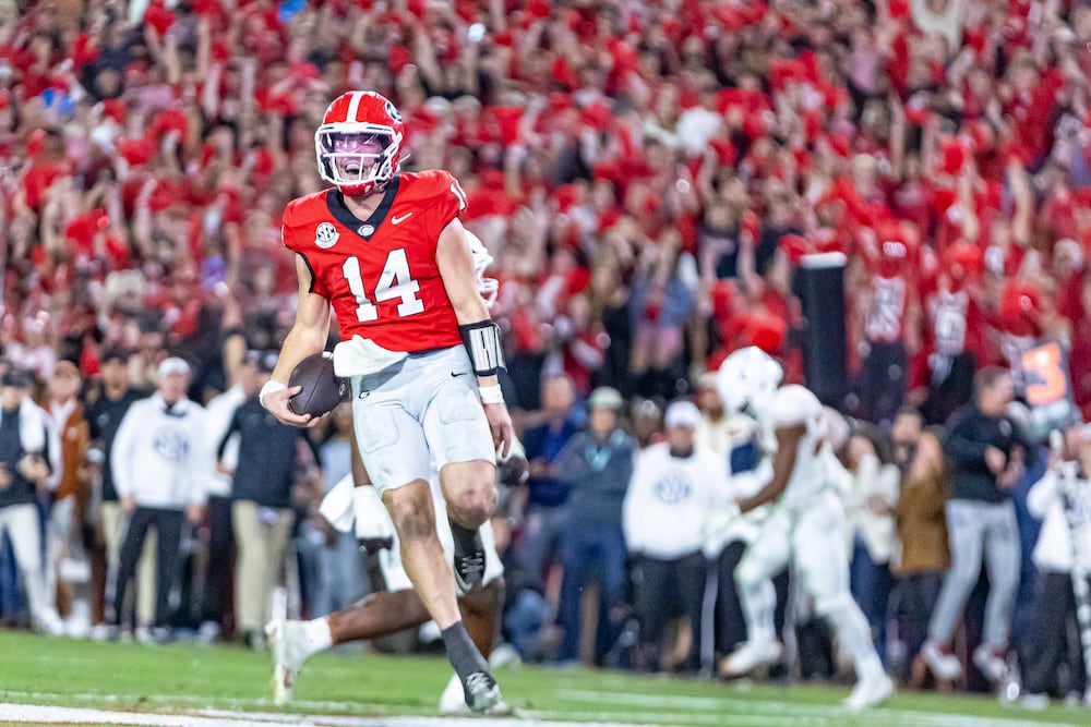 Georgia quarterback Gunner Stockton excelled in his first season as the starter, as the Bulldogs went 12-2. (Jeff Sentell/DawgNation)