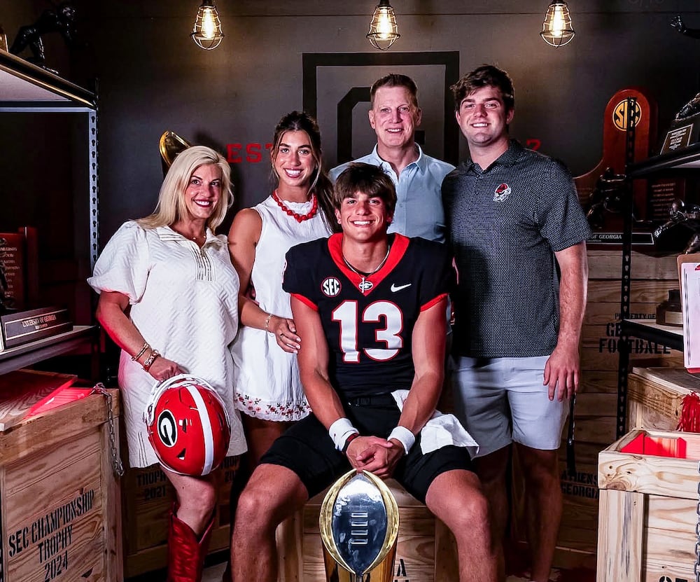 Colton Nussmeier has a much different background than the typical future UGA signal caller. His father, Doug, is the offensive coordinator of the New Orleans Saints. (Courtesy photo)