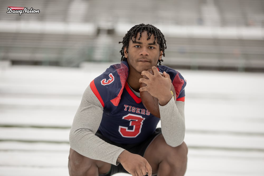 Kemon Spell is the nation's No. 1 RB prospect in the 2027 class. He has made an early verbal commitment to play for the Georgia Bulldogs. (Jeff Sentell/DawgNation)