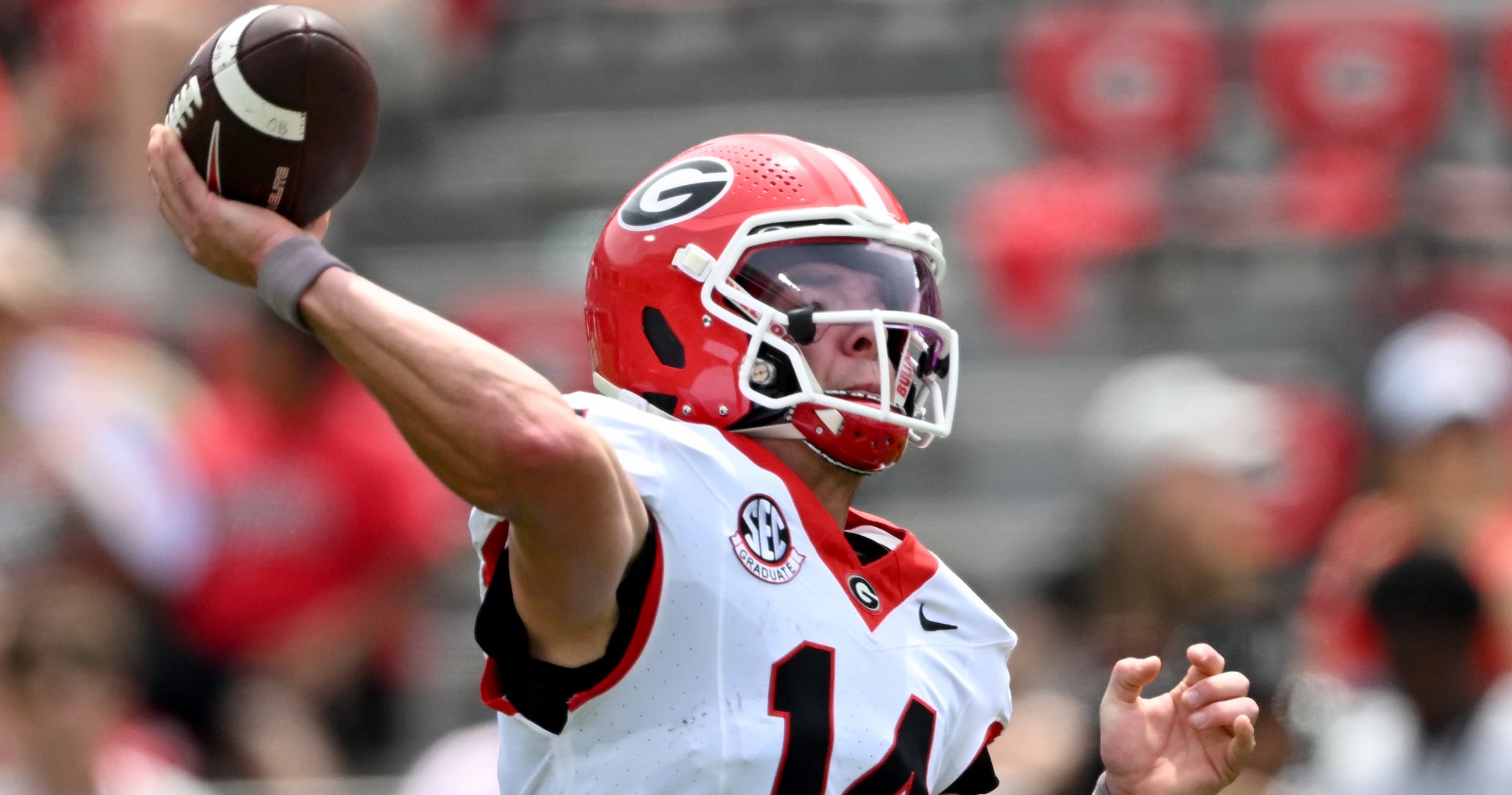 Gunner Stockton didn’t have anything to prove on G-Day, yet he still ...