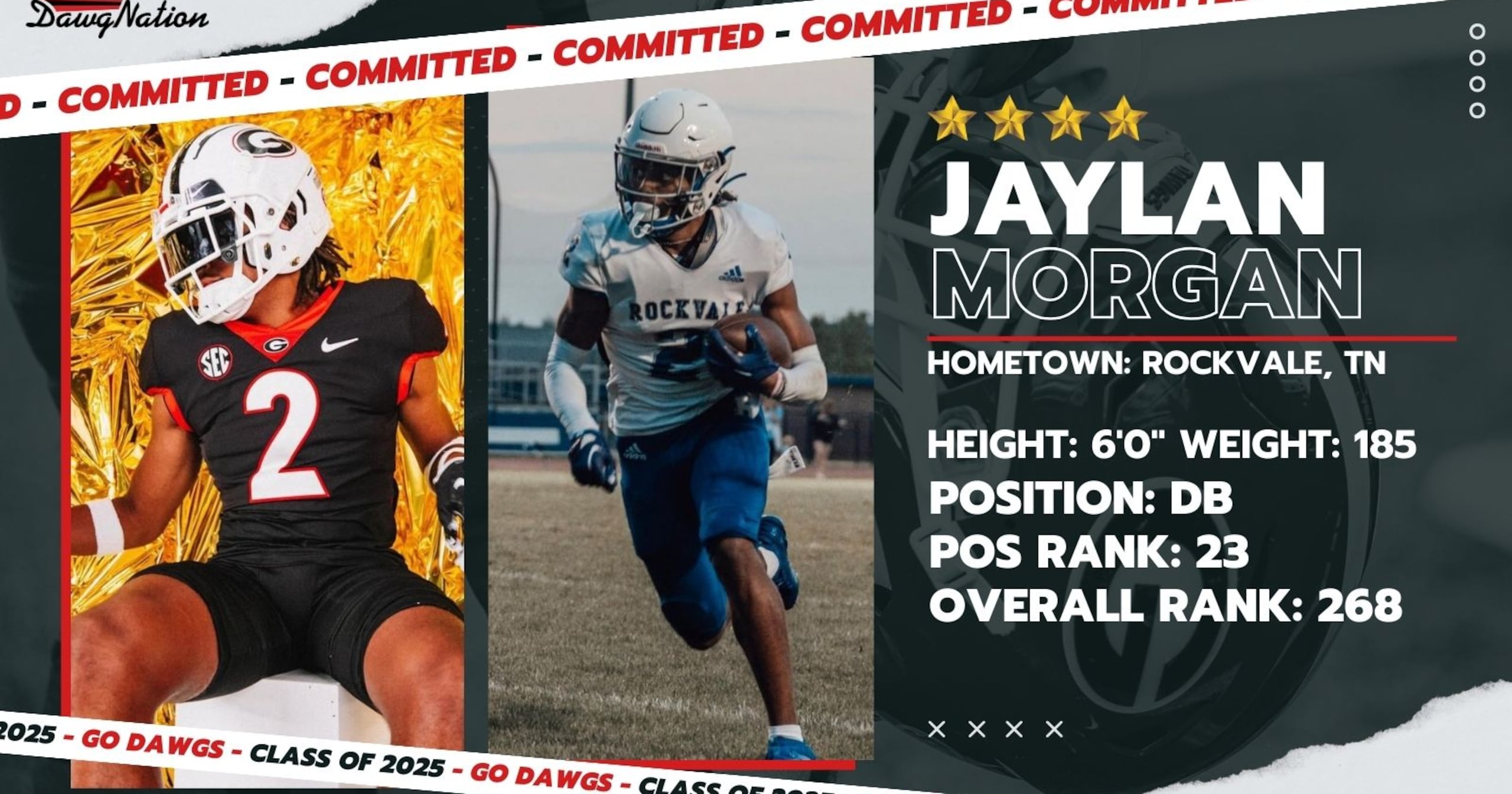 Jaylan committed football 2025 Rockvale HS