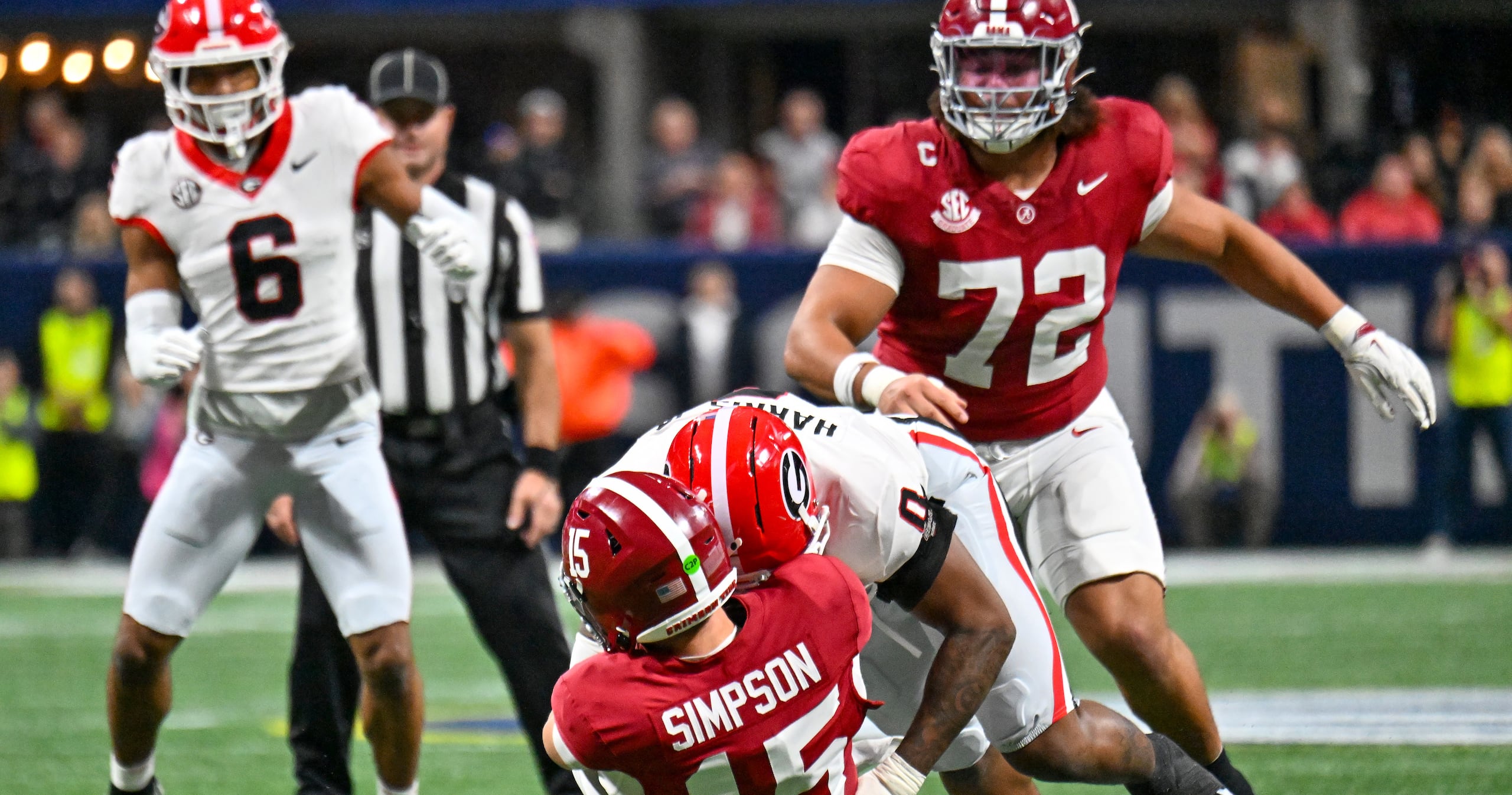 Georgia flipping script early on Alabama in SEC title game, leads 14-0 ...