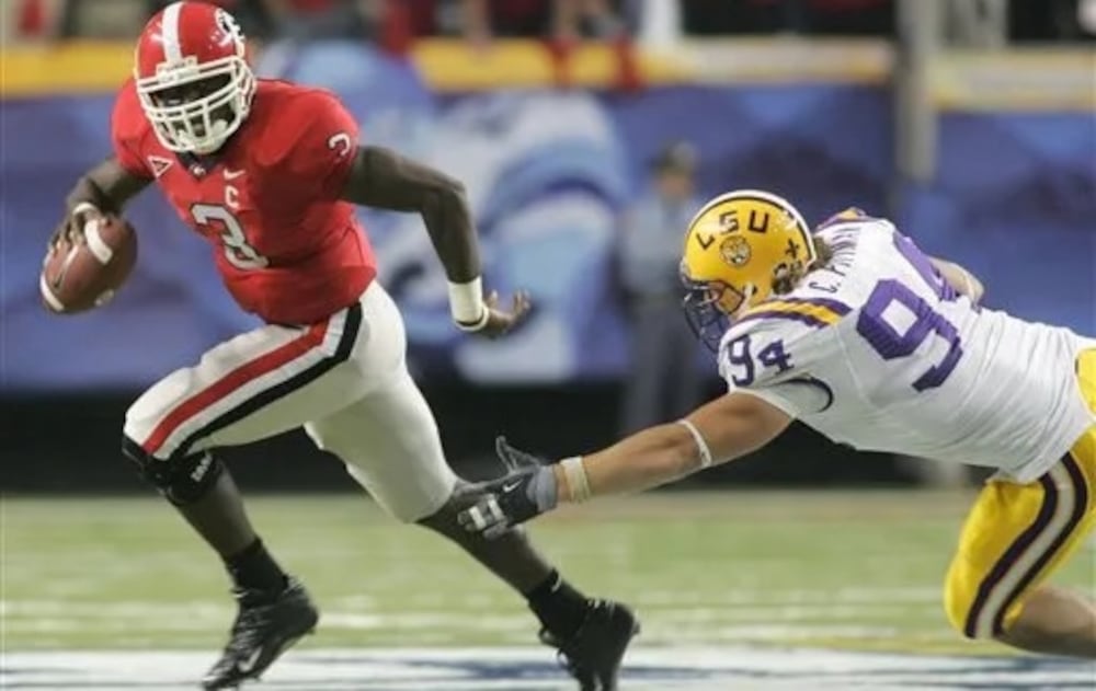 D.J. Shockley leads the Dawgs to an upset win over LSU in the 2005 SEC Championship.
